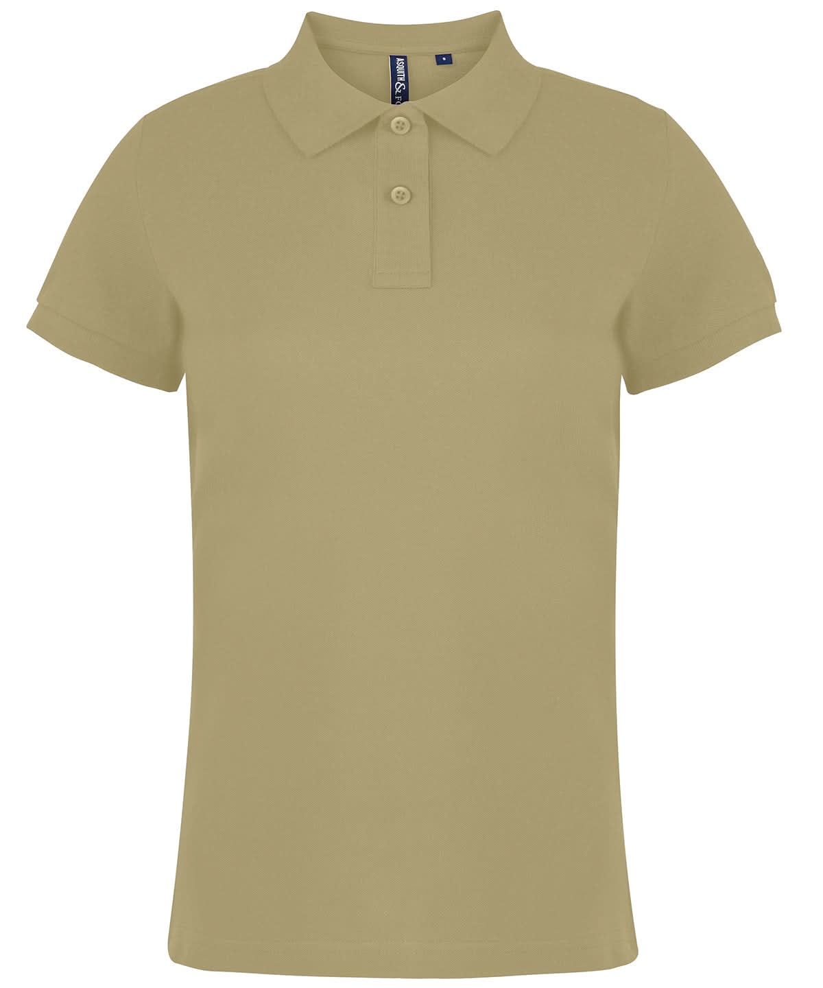 Asquith & Fox Asquith Fox Womens Classic fit polo Khaki AQ020 - Khaki - Customisable Polos