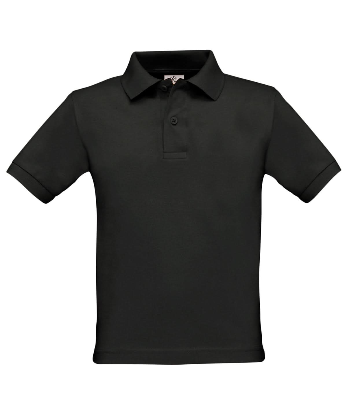 B&C Collection Safran Kids B301B - Black - Customisable Polos