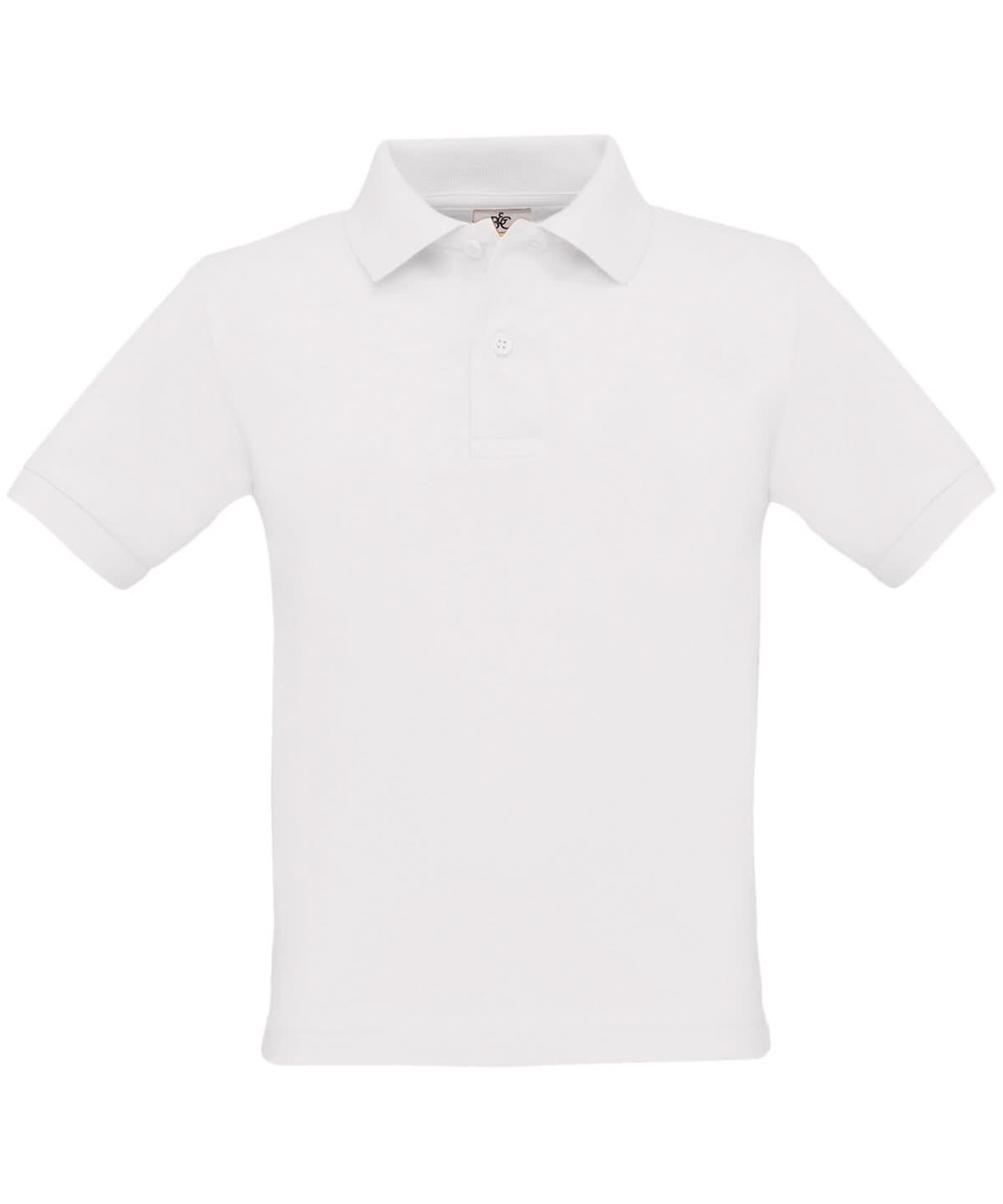 B&C Collection Safran Kids B301B - White - Customisable Polos
