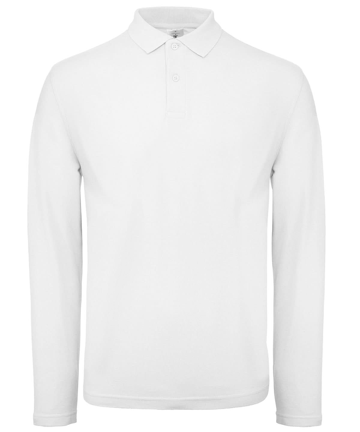 B&C Collection ID001 LSL BA290 - White - Customisable Polos