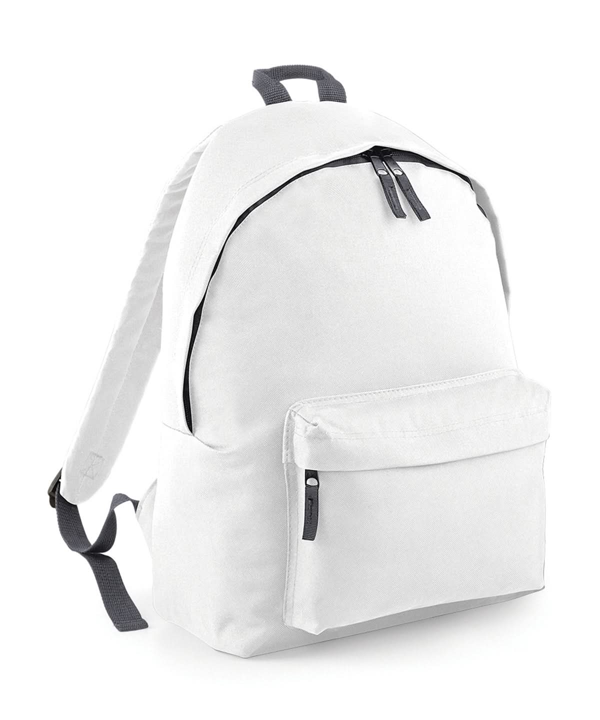 Bagbase Original fashion backpack BG125 - White Graphite Grey One size - Customisable Bags