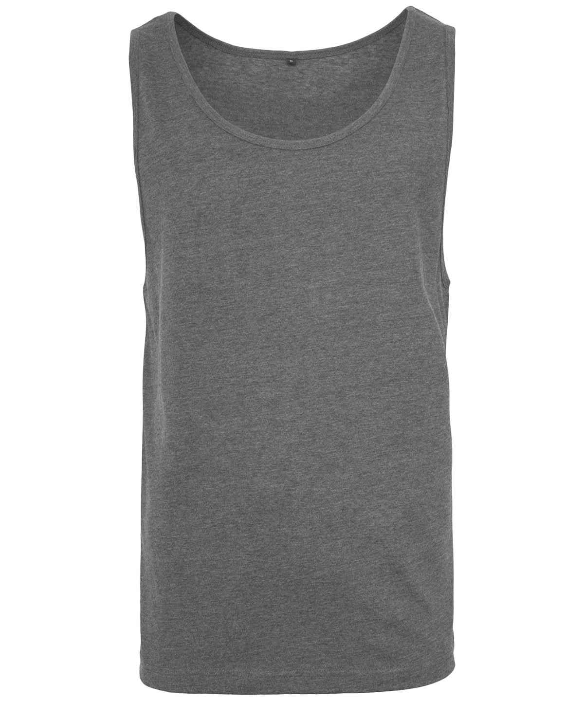 Build Your Brand BYB Jersey big tank BY003 - Charcoal - Customisable T-Shirts