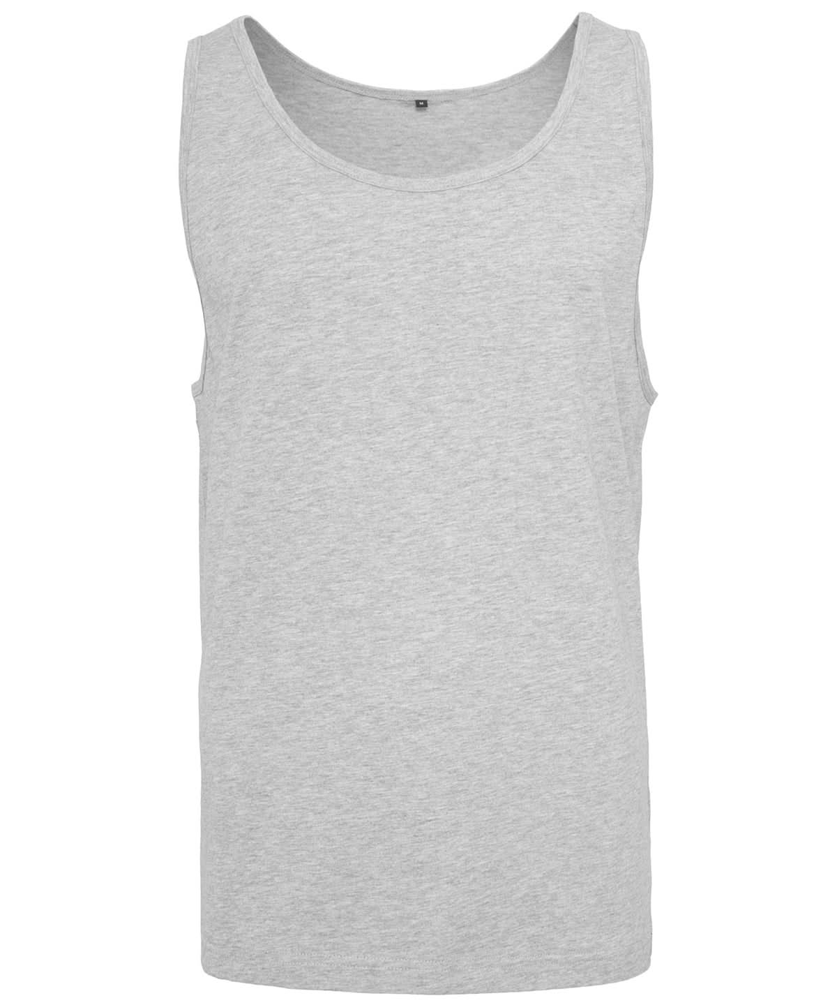 Build Your Brand BYB Jersey big tank BY003 - Heather Grey - Customisable T-Shirts
