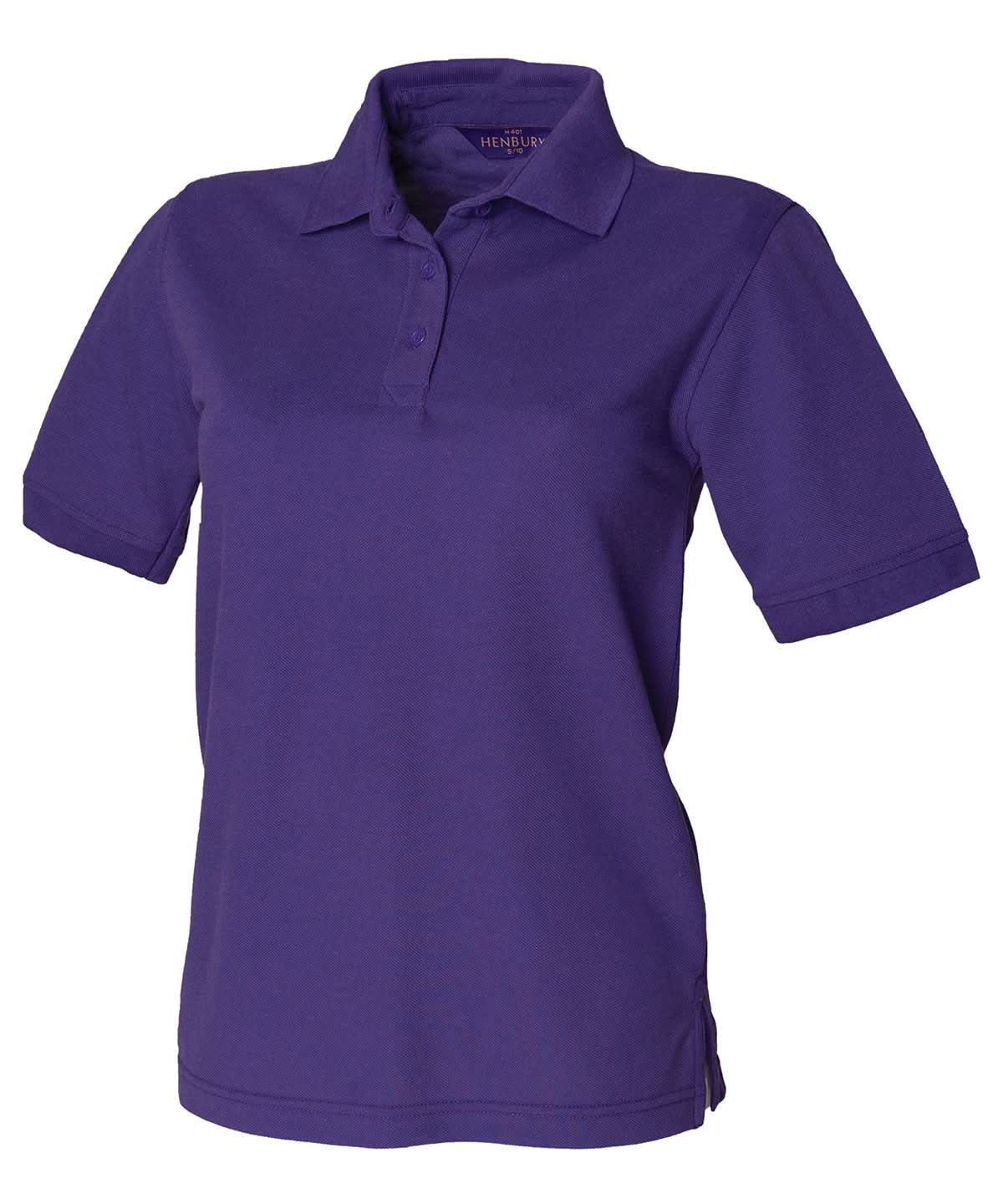 Henbury WomenS 6535 Polo Shirt HB401 - Purple - Customisable Polos