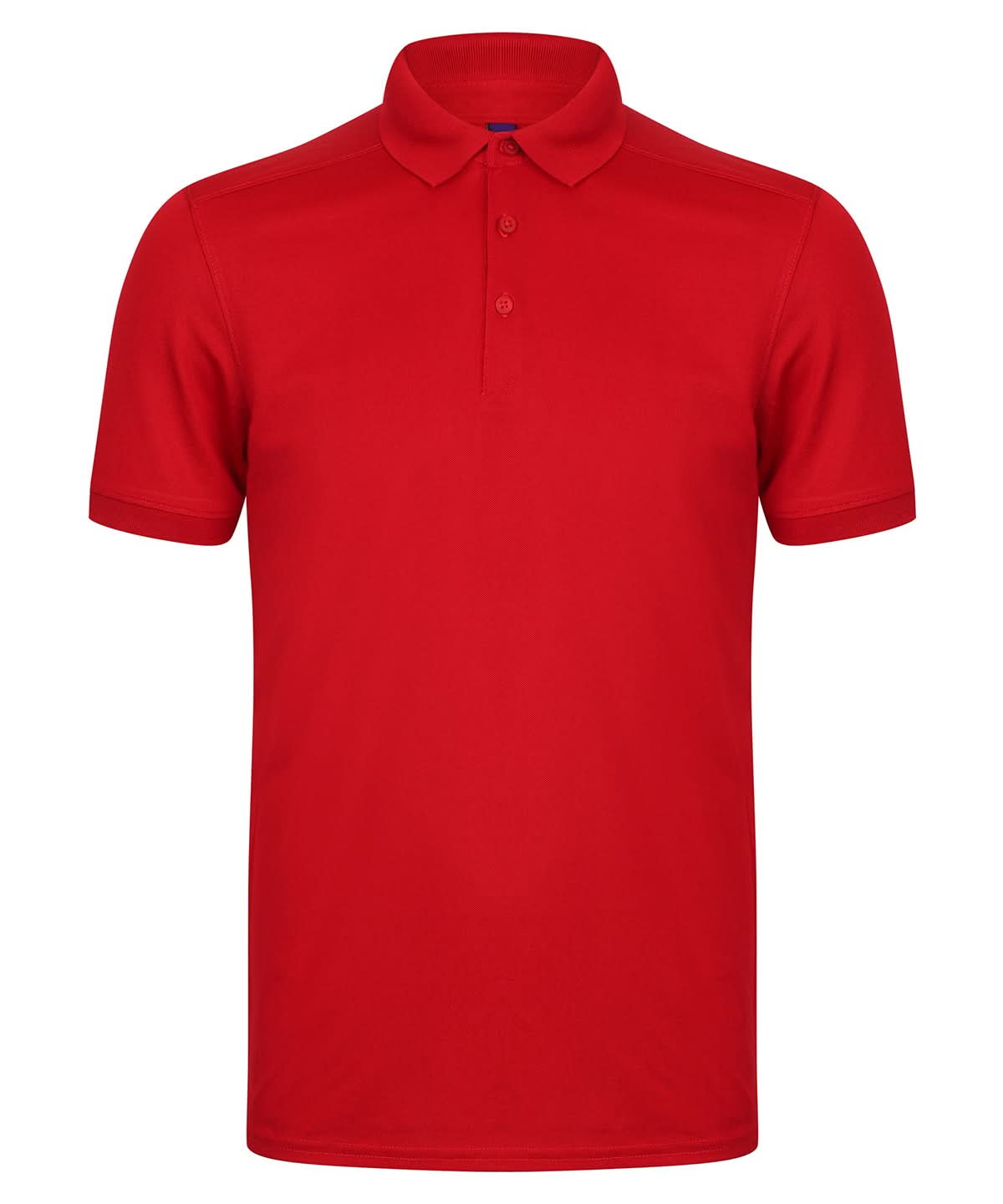 Henbury Stretch Polo Shirt With Wicking Finish Slim Fit HB460 - Red - Customisable Polos