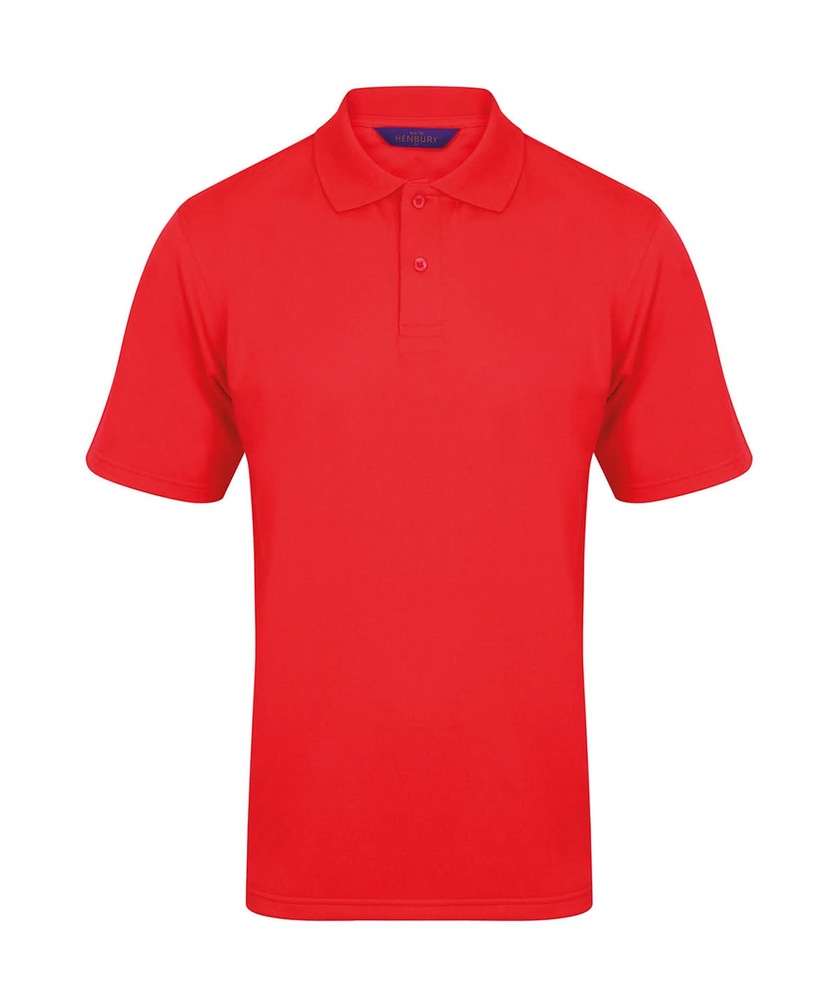 Henbury Coolplus Polo Shirt Red HB475 - Red - Customisable Polos