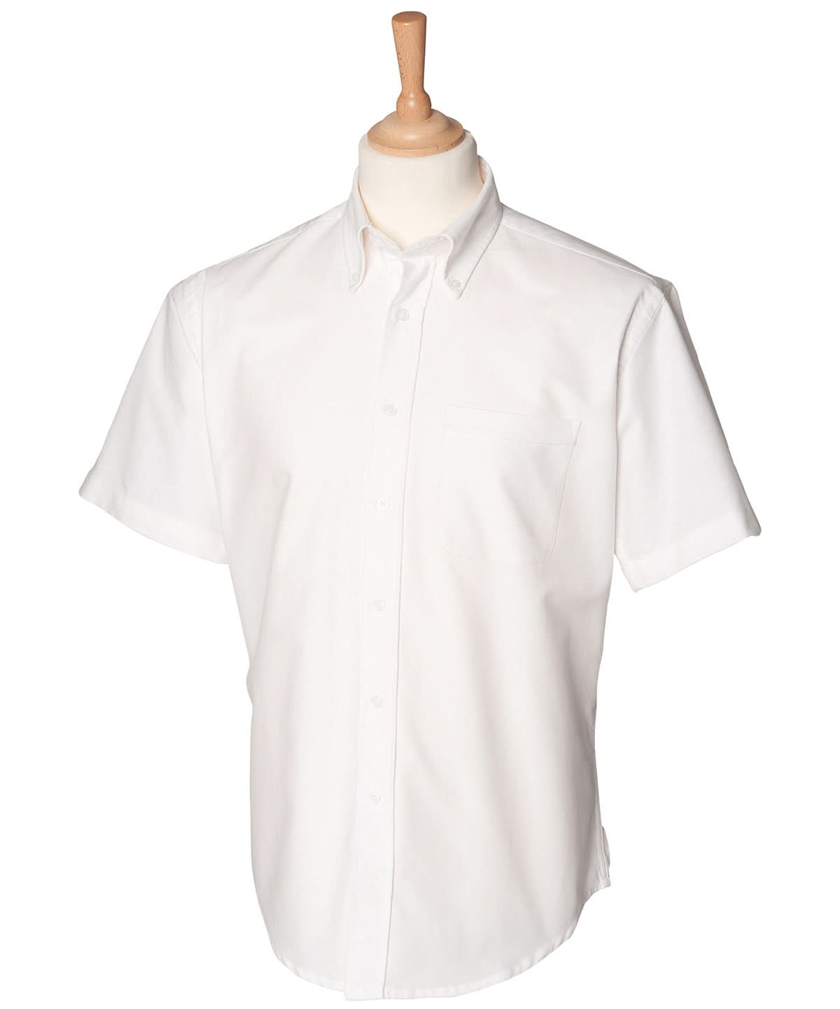 Henbury Short Sleeve Classic Oxford Shirt HB515 - White - Customisable Shirts