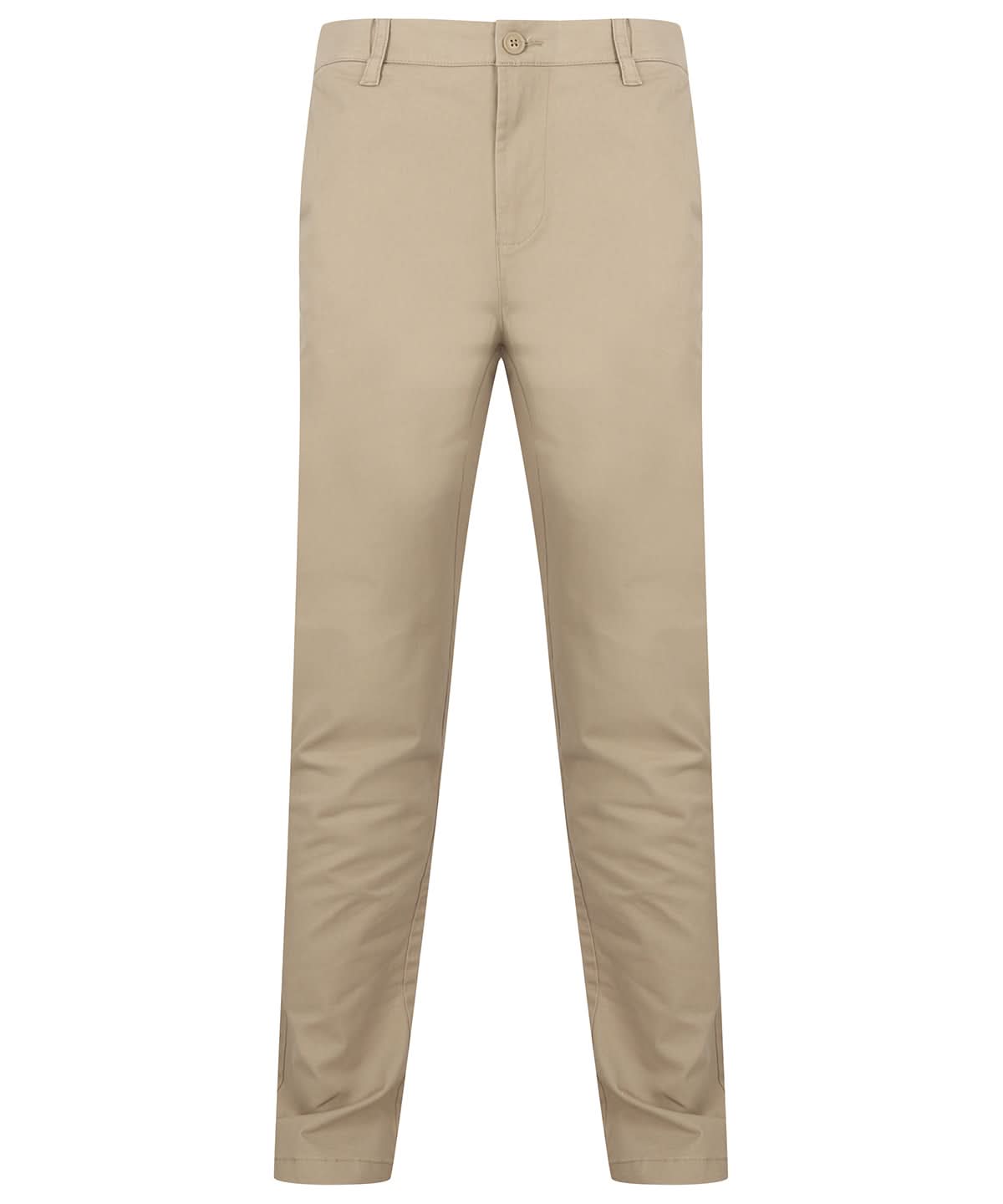 Henbury Stretch Chinos With Flex Waistband HB650 - Stone - Customisable Chinos