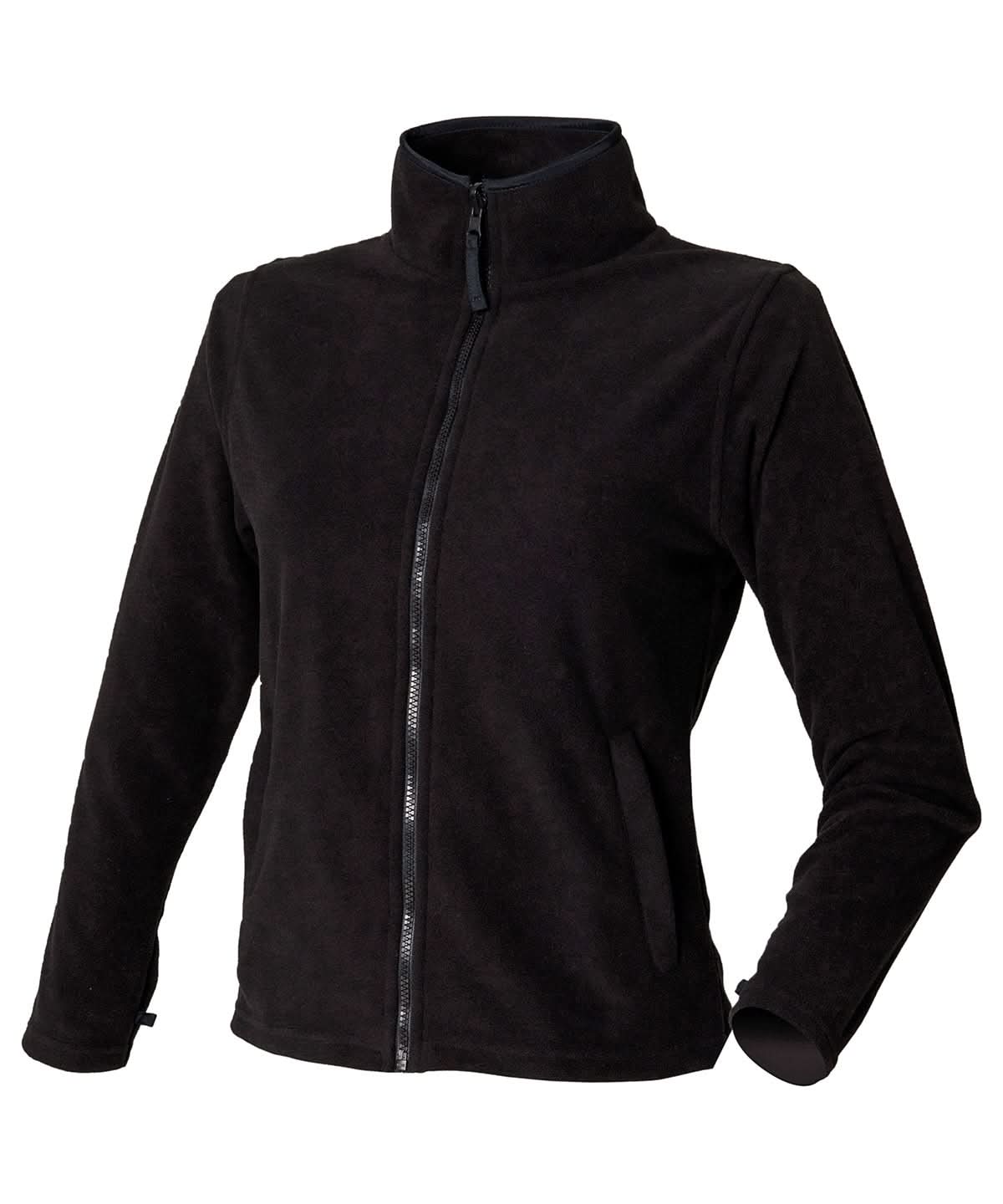 Henbury WomenS Microfleece Jacket HB851 - Black - Customisable Jackets