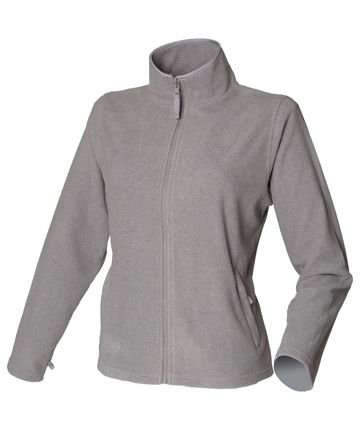Henbury WomenS Microfleece Jacket HB851 - Heather Grey - Customisable Jackets