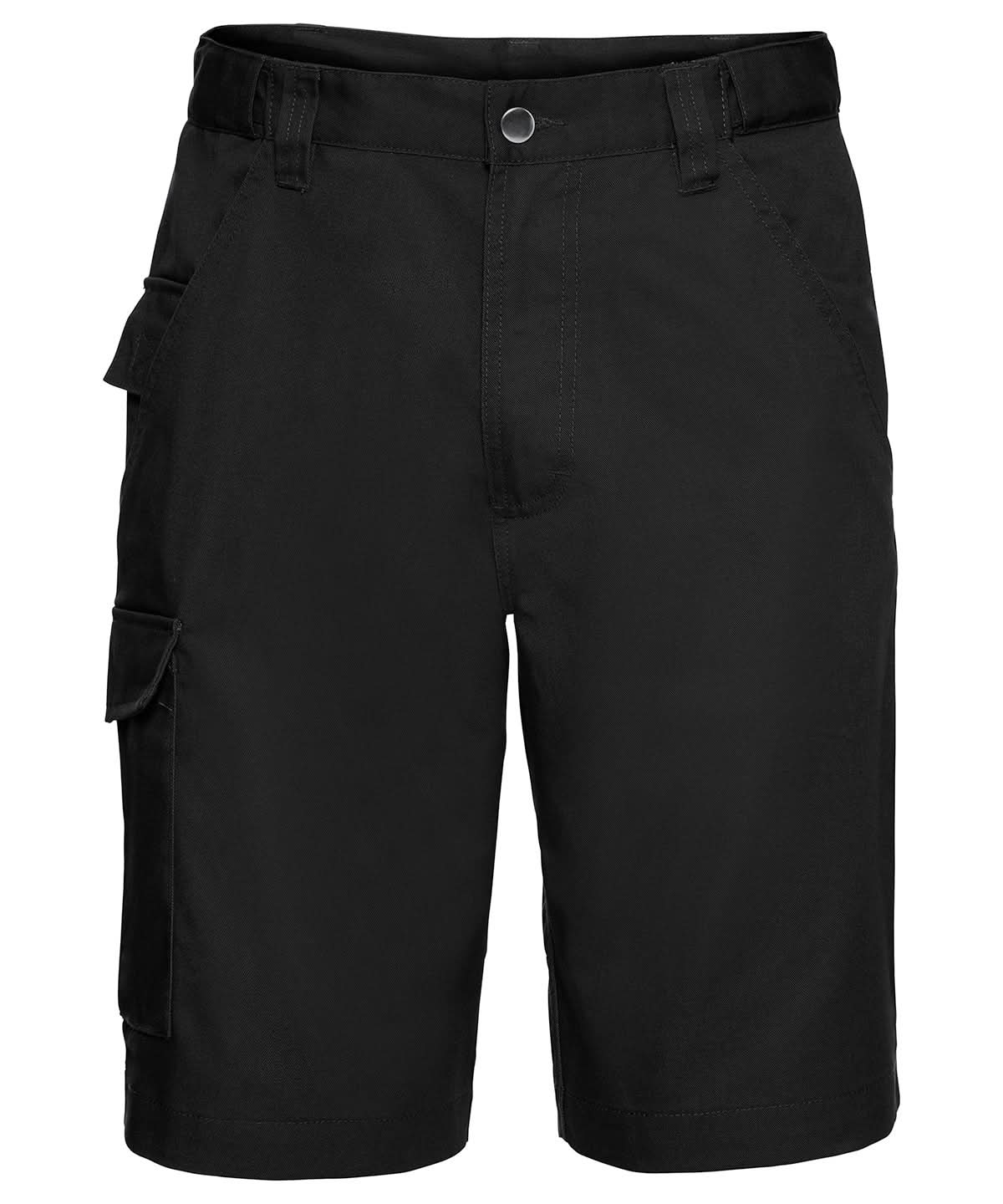 Russell Europe Polycotton twill workwear shorts J002M - Black - Customisable Shorts