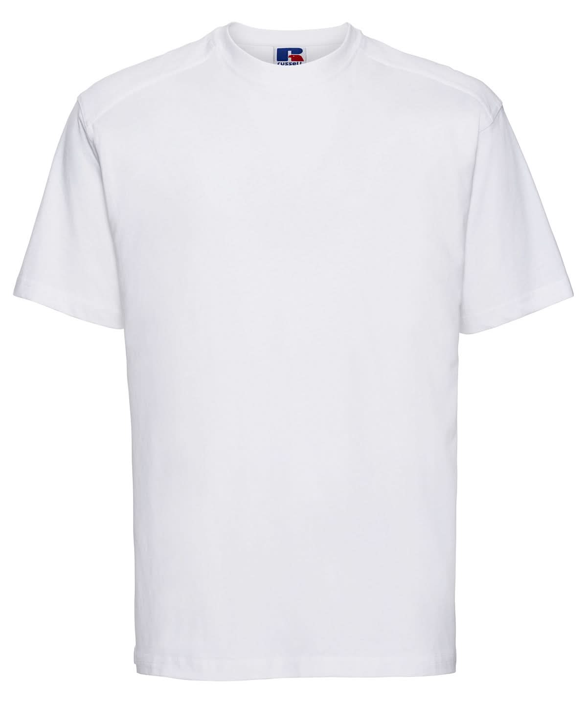 Russell Short Sleeve Europe Workwear t shirt J010M - White - Customisable T-Shirts