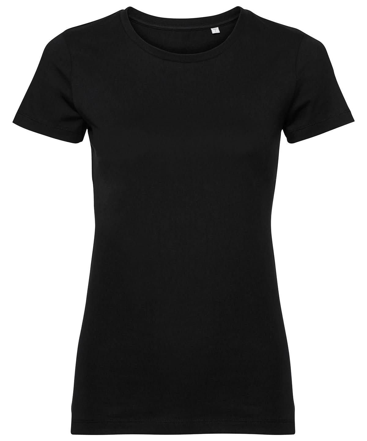 Russell Short Sleeve Europe Womens pure organic tee J108F - Black - Customisable T-Shirts