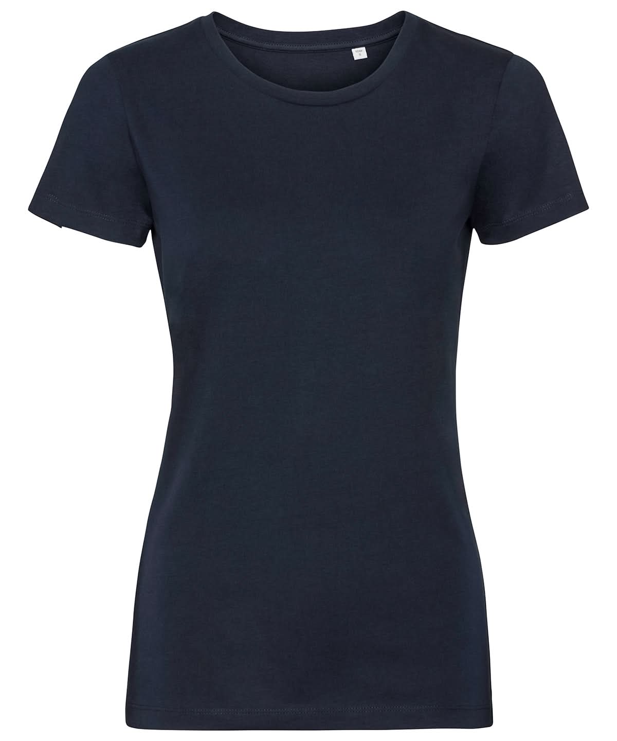 Russell Short Sleeve Europe Womens pure organic tee J108F - French Navy - Customisable T-Shirts