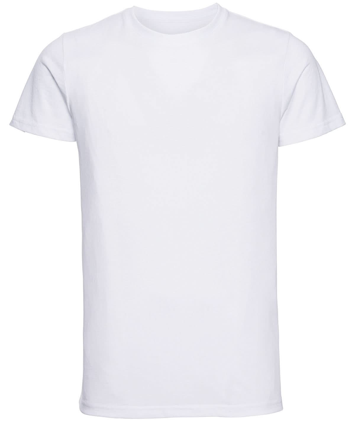 Russell Short Sleeve Europe HD T j165m - White - Customisable T-Shirt