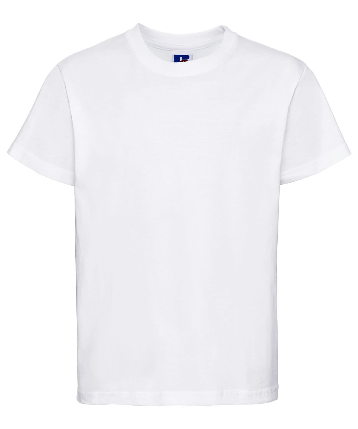 Russell Short Sleeve Europe Kids t shirt J180B - White - Customisable T-Shirts