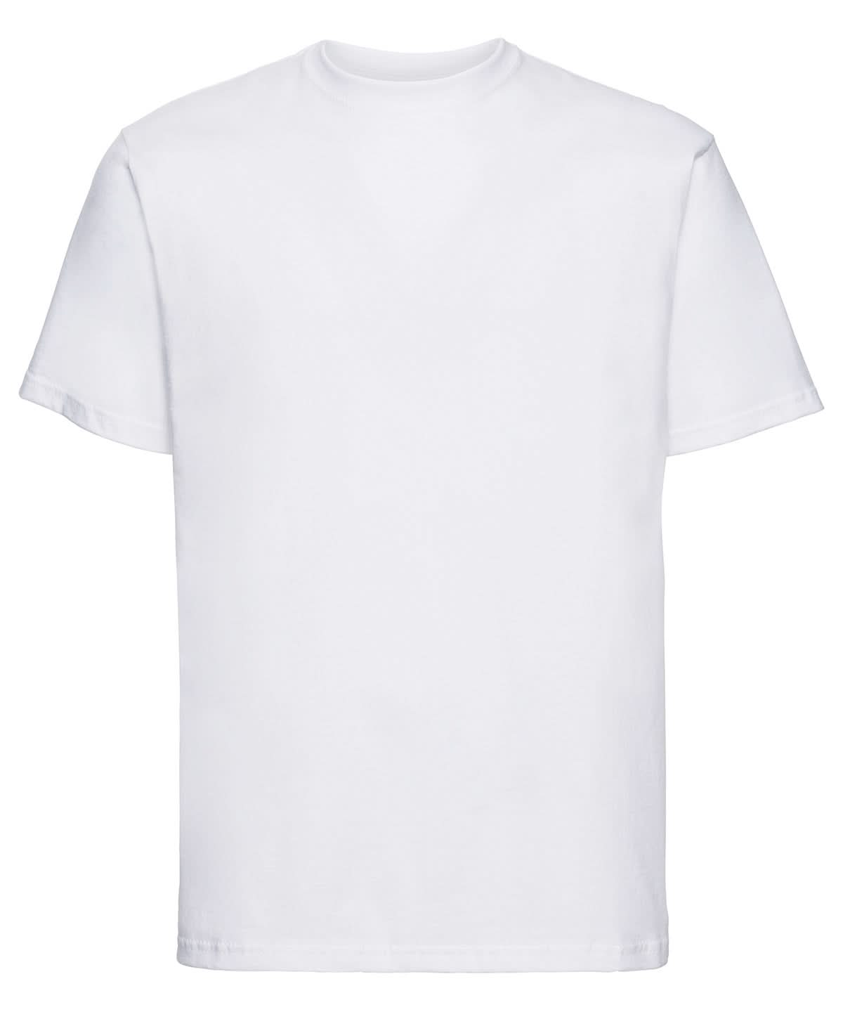 Russell Short Sleeve Europe Super Ringspun Classic T Shirt White J180M - White - Customisable T-Shirt