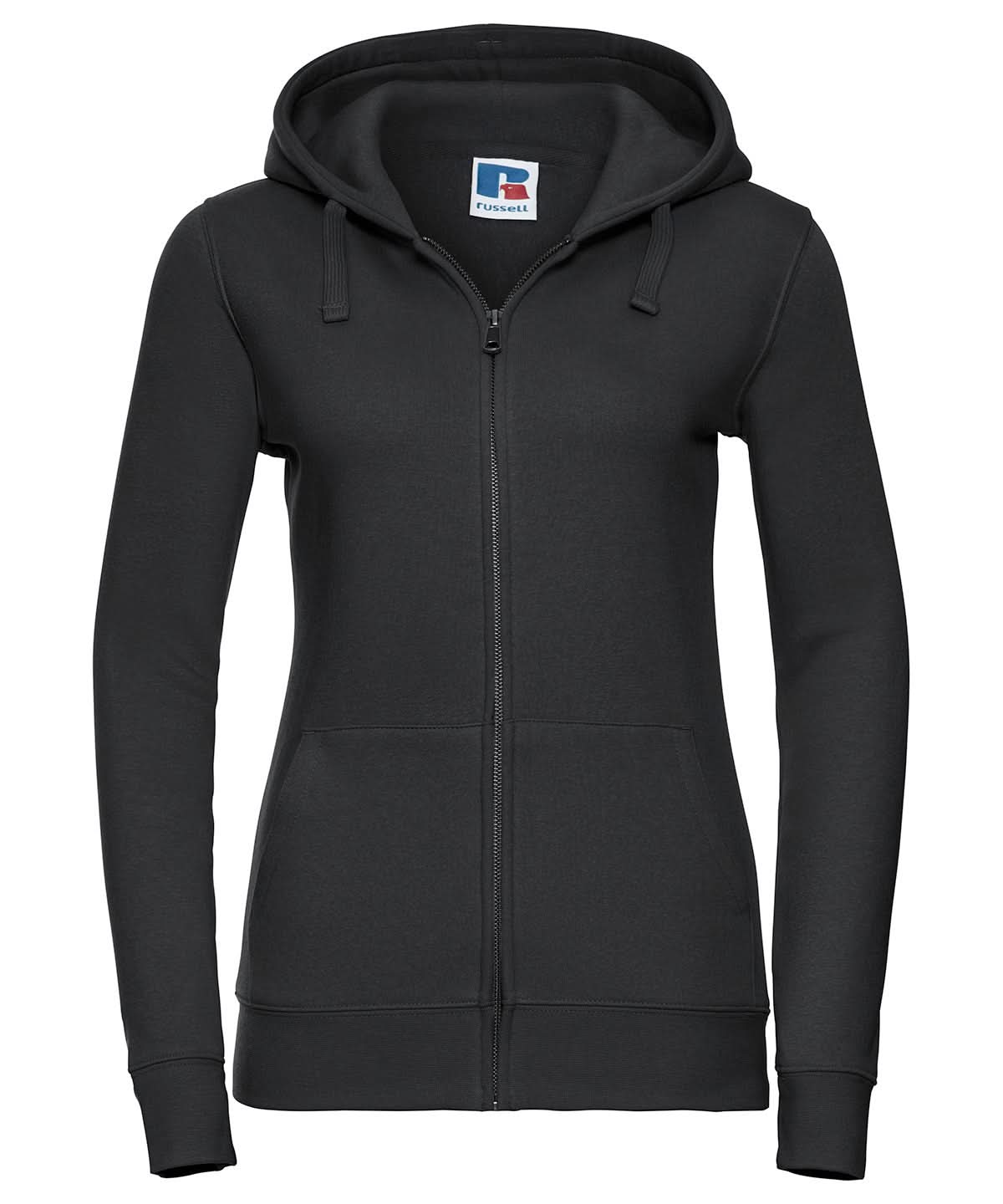 Russell Europe Womens authentic zipped hooded sweatshirt j266f - Black - Customisable Sweatshirts