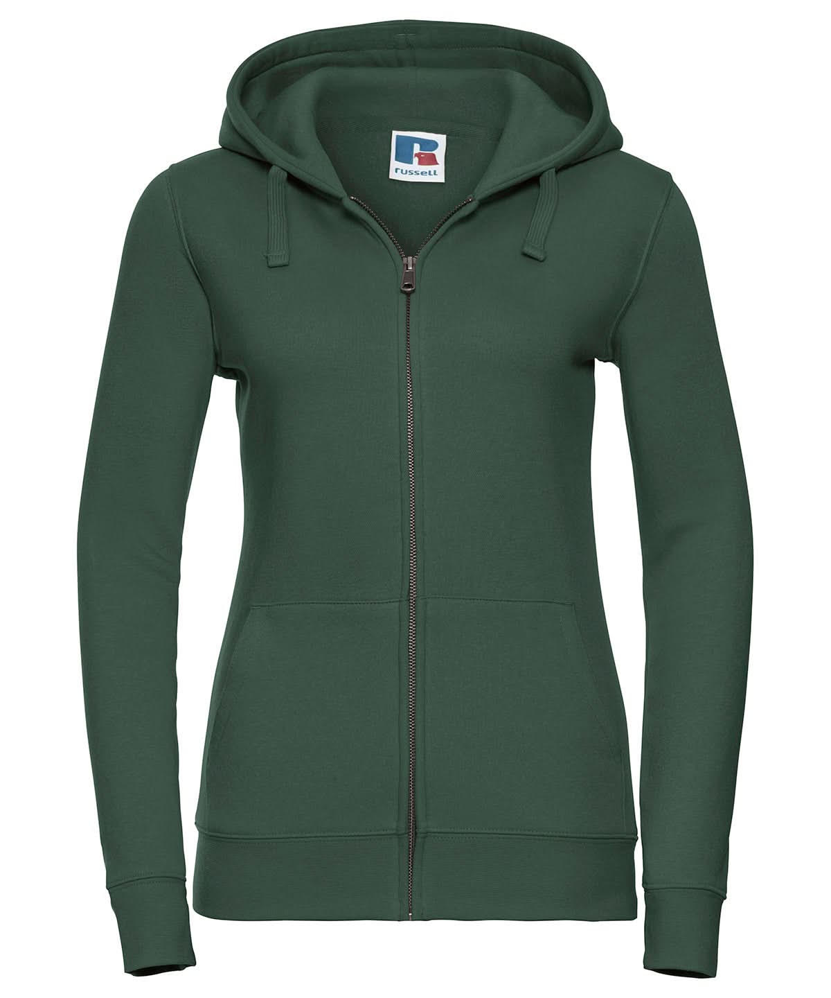 Russell Europe Womens authentic zipped hooded sweatshirt j266f - Bottle Green - Customisable Sweatshirts