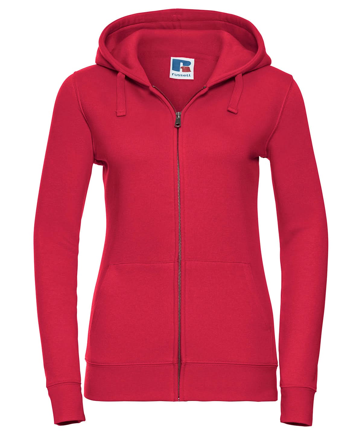 Russell Europe Womens authentic zipped hooded sweatshirt j266f - Classic Red - Customisable Sweatshirts