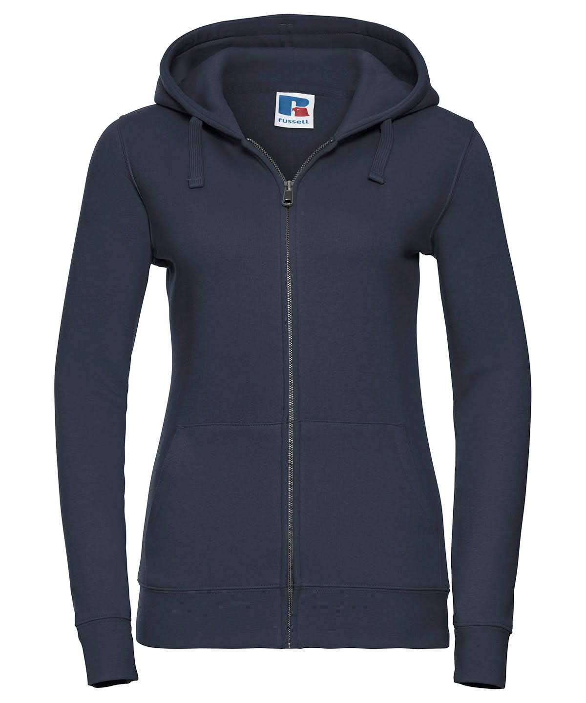 Russell Europe Womens authentic zipped hooded sweatshirt j266f - French Navy - Customisable Sweatshirts
