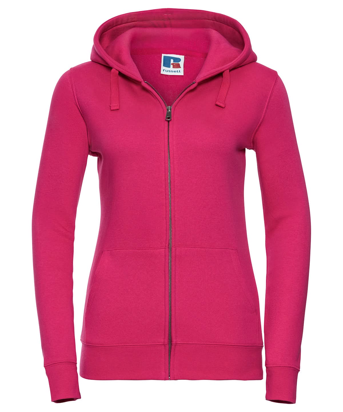 Russell Europe Womens authentic zipped hooded sweatshirt j266f - Fuchsia - Customisable Sweatshirts