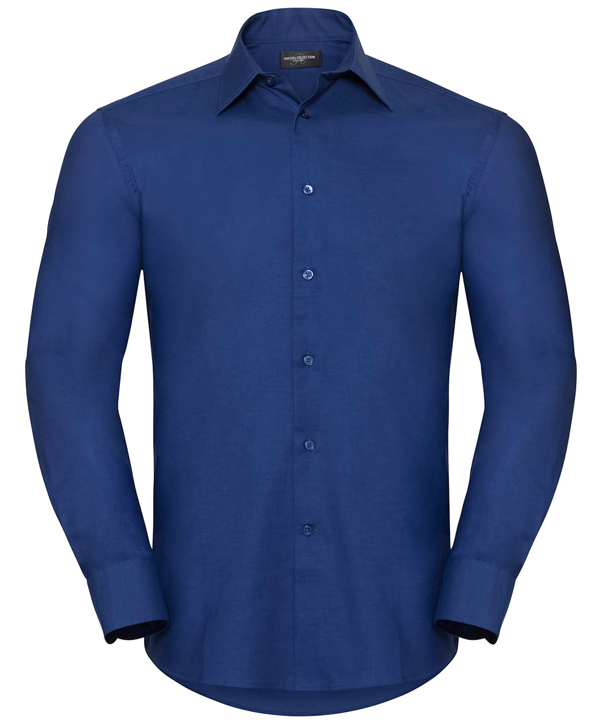 Russell Collection Long sleeve easycare tailored Oxford shirt J922M - Bright Royal - Customisable Shirts