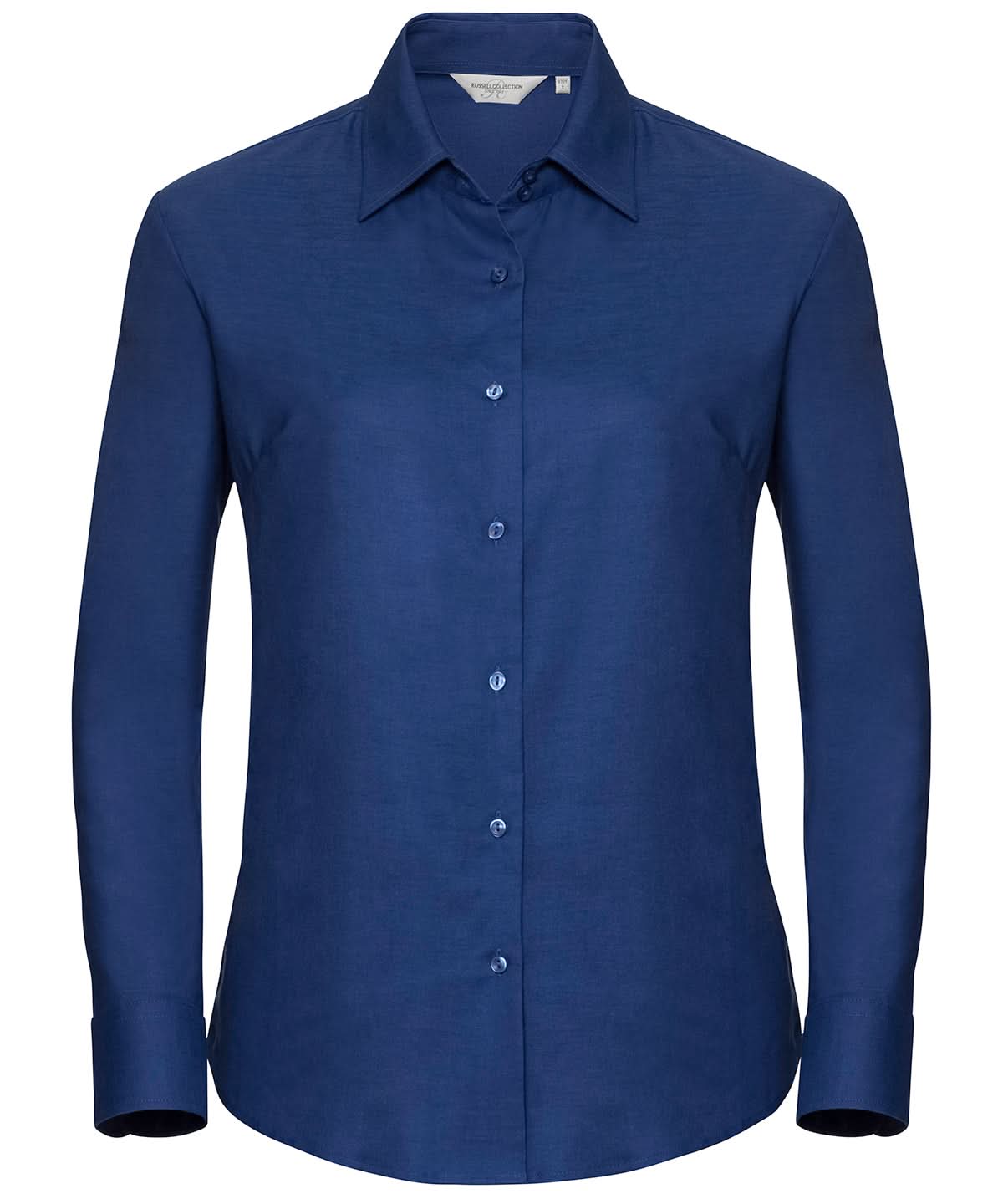 Russell Collection Womens long sleeve easycare Oxford shirt J932F - Bright Royal - Customisable Shirts