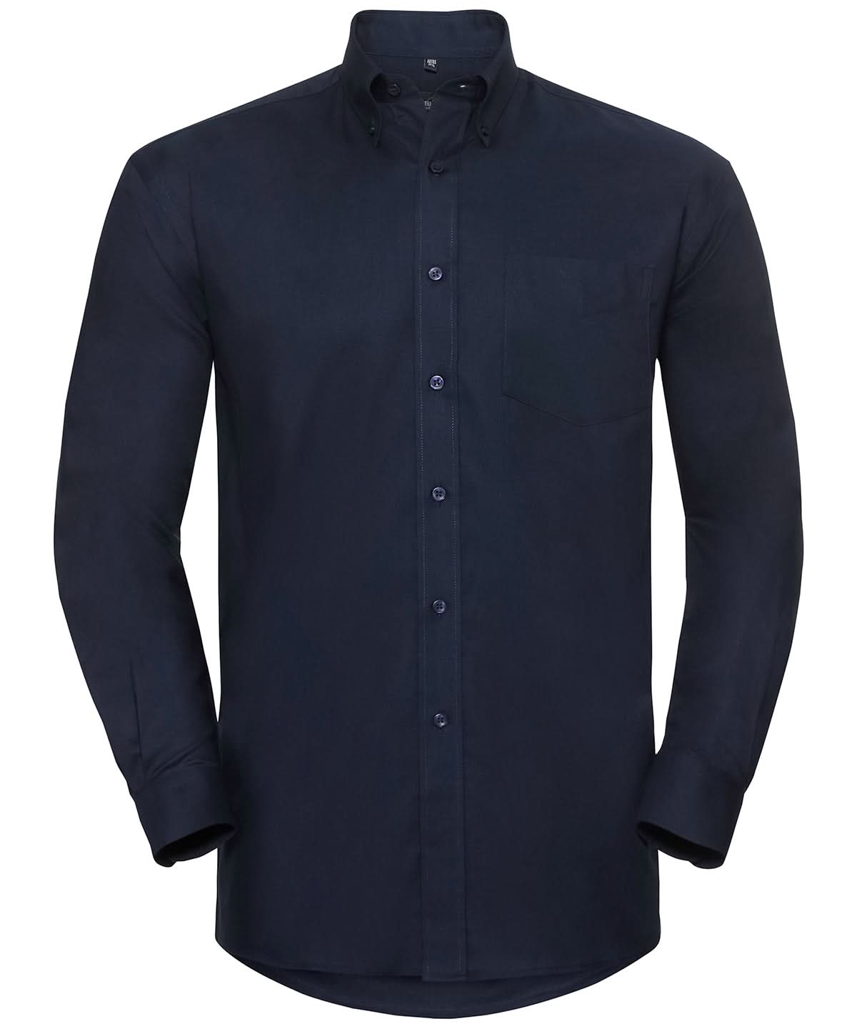 Russell Collection Long sleeve easycare Oxford shirt J932M - Bright Navy - Customisable Shirts