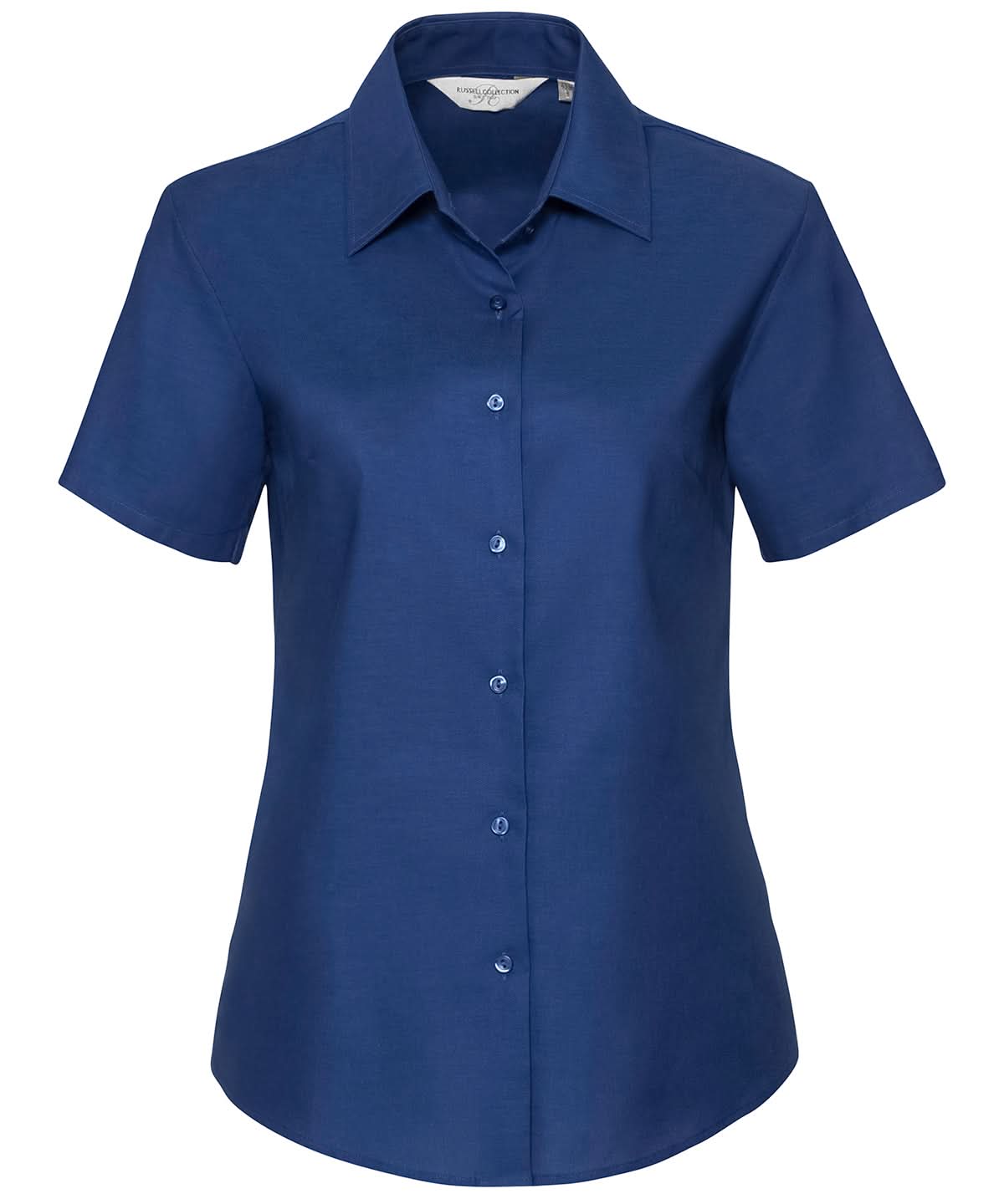 Russell Collection Womens short sleeve Oxford shirt J933F - Bright Royal - Customisable Shirts