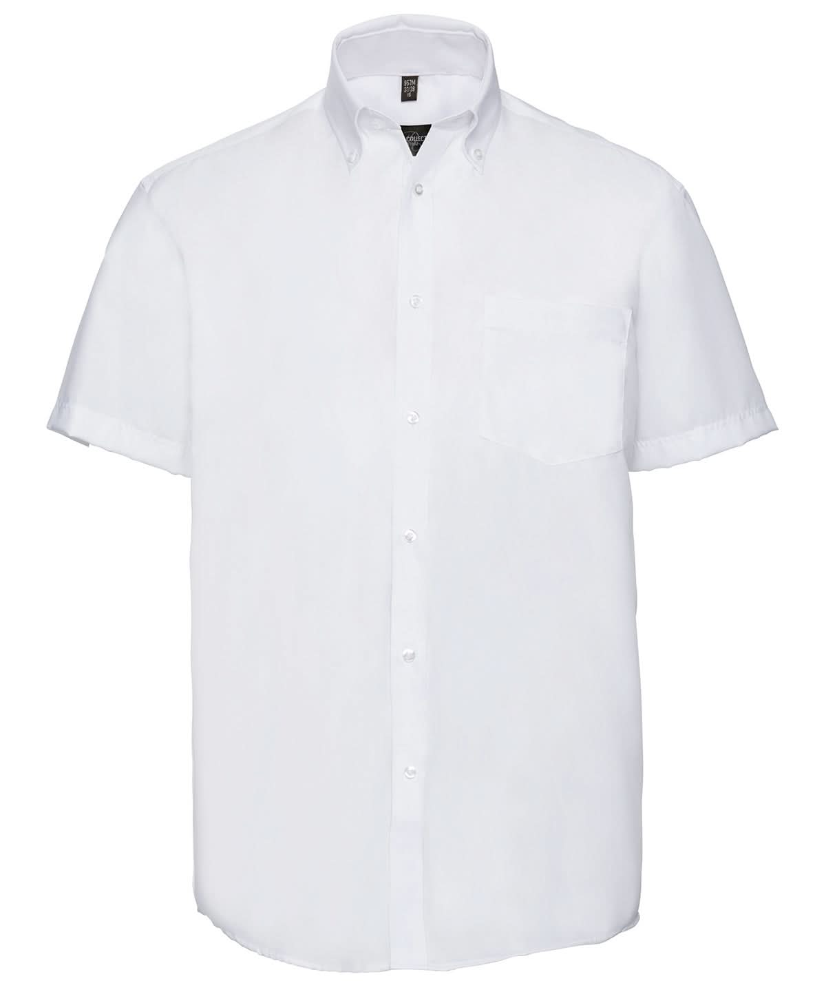 Russell Europe Short sleeve ultimate non iron shirt J957M - White - Customisable Shirts