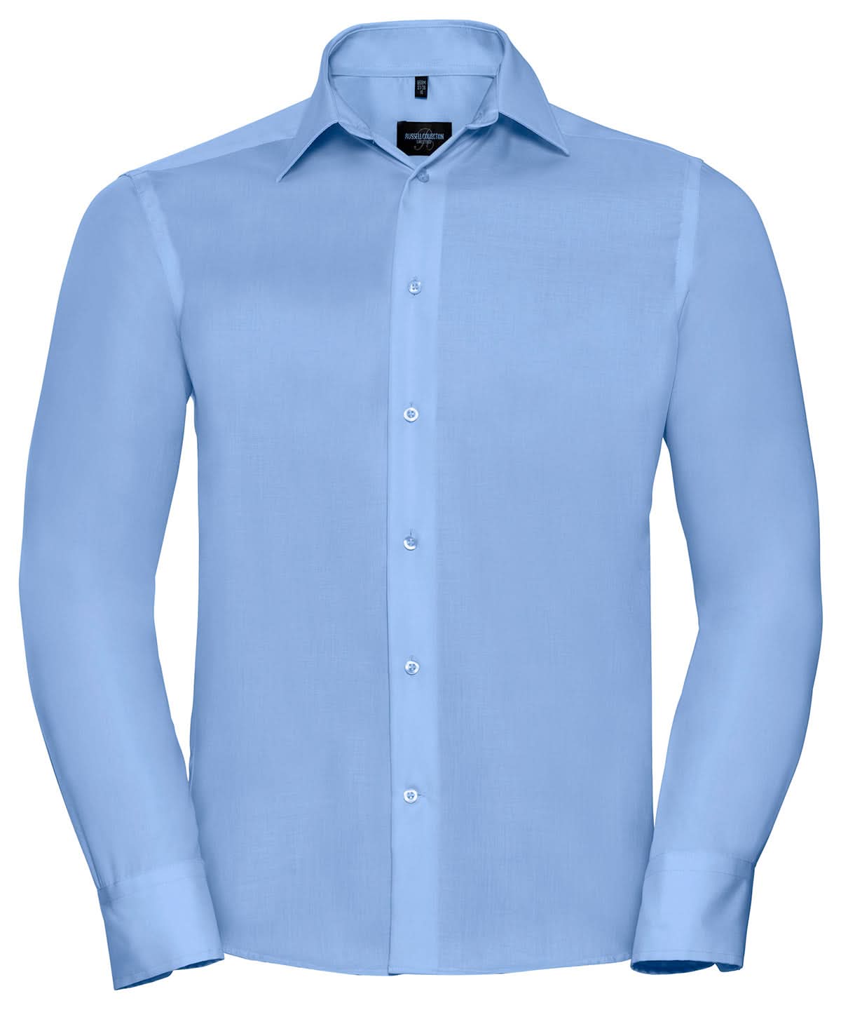 Russell Collection Long sleeve tailored ultimate non iron shirt J958M - Bright Sky - Customisable Shirts