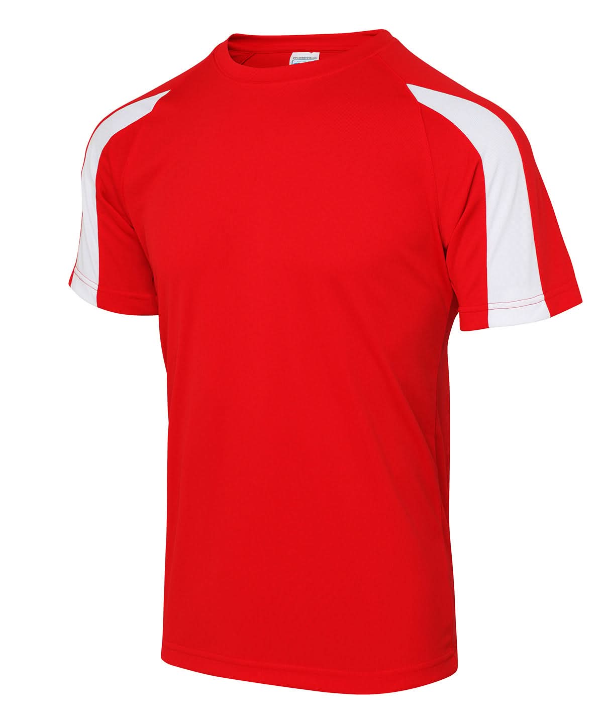 AWDis Just Cool Contrast cool T JC003 - Fire Red Arctic White - Customisable T-Shirts
