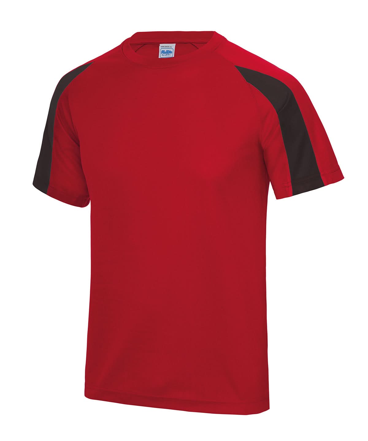AWDis Just Cool Contrast cool T JC003 - Fire Red Jet Black - Customisable T-Shirts