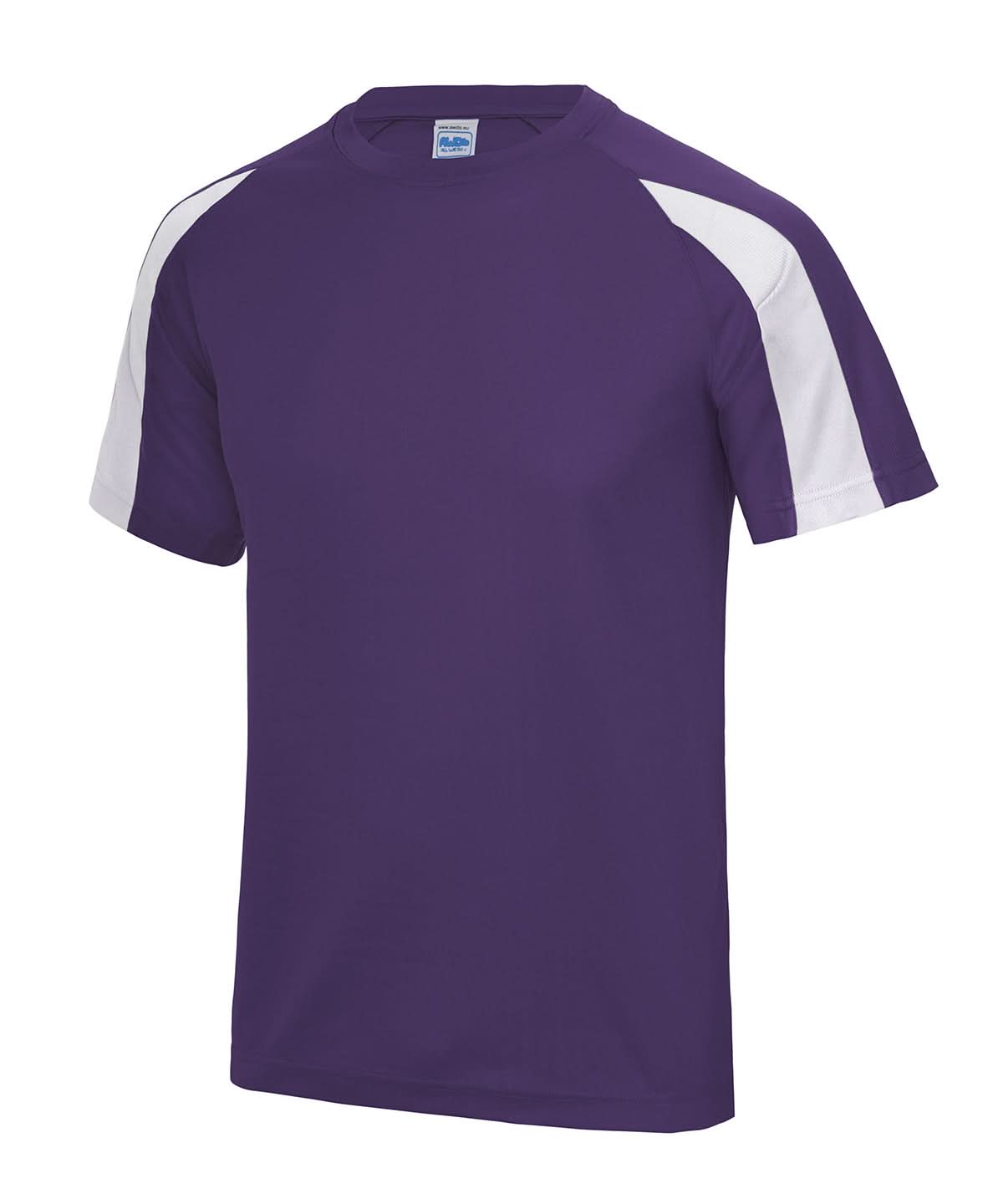 AWDis Just Cool Contrast cool T JC003 - Purple Arctic White - Customisable T-Shirts