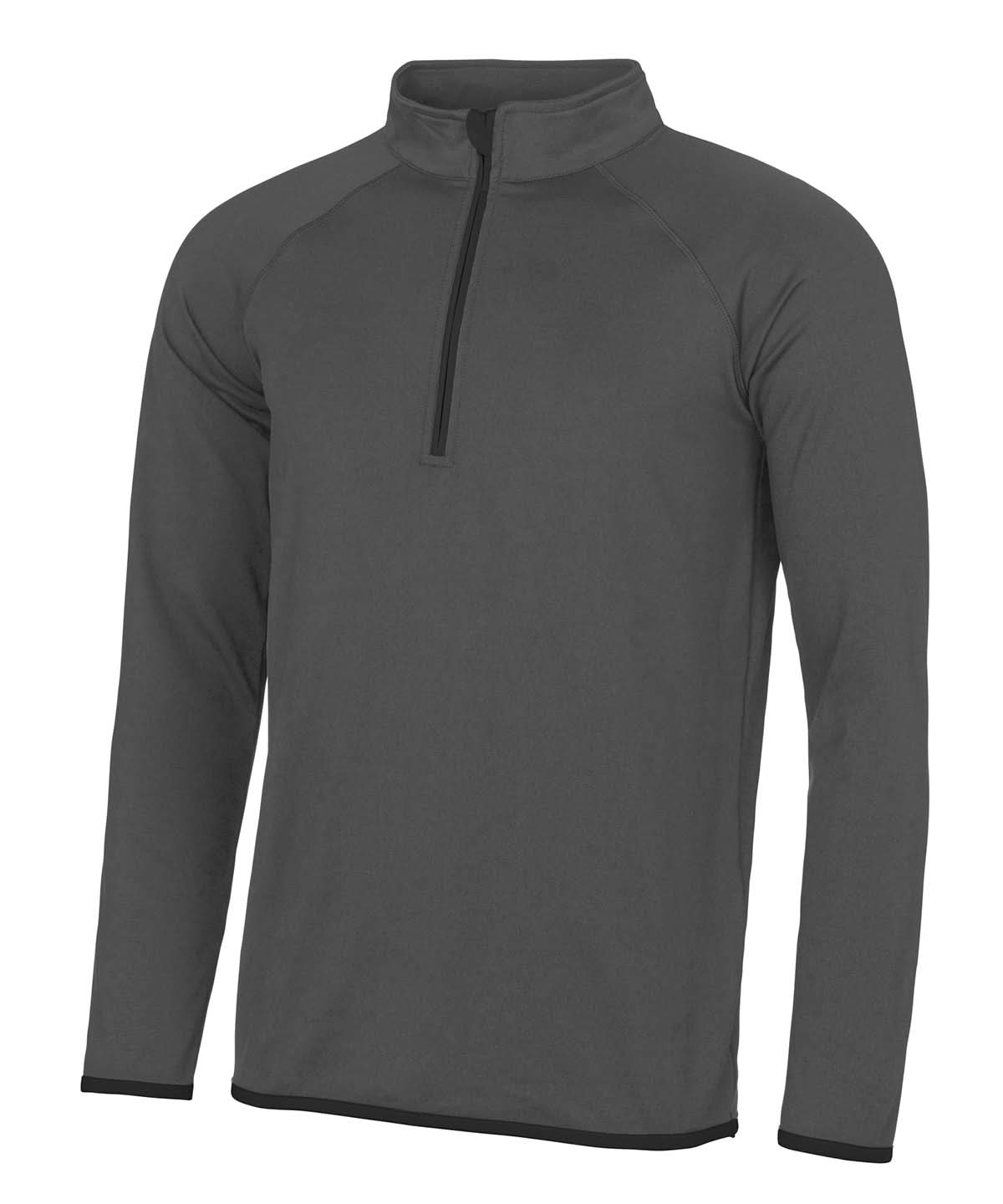 AWDis Just Cool Cool zip sweatshirt JC031 - Charcoal Jet Black - Customisable Sweatshirts