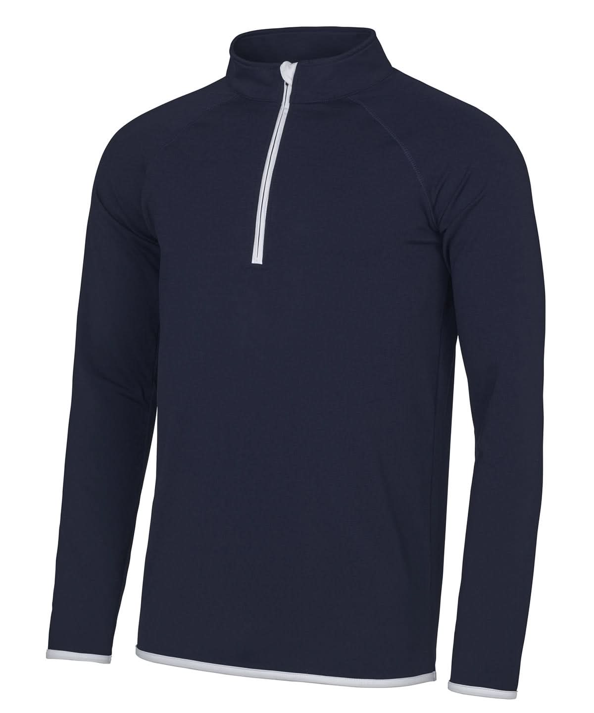 AWDis Just Cool Cool zip sweatshirt JC031 - French Navy Arctic White - Customisable Sweatshirts