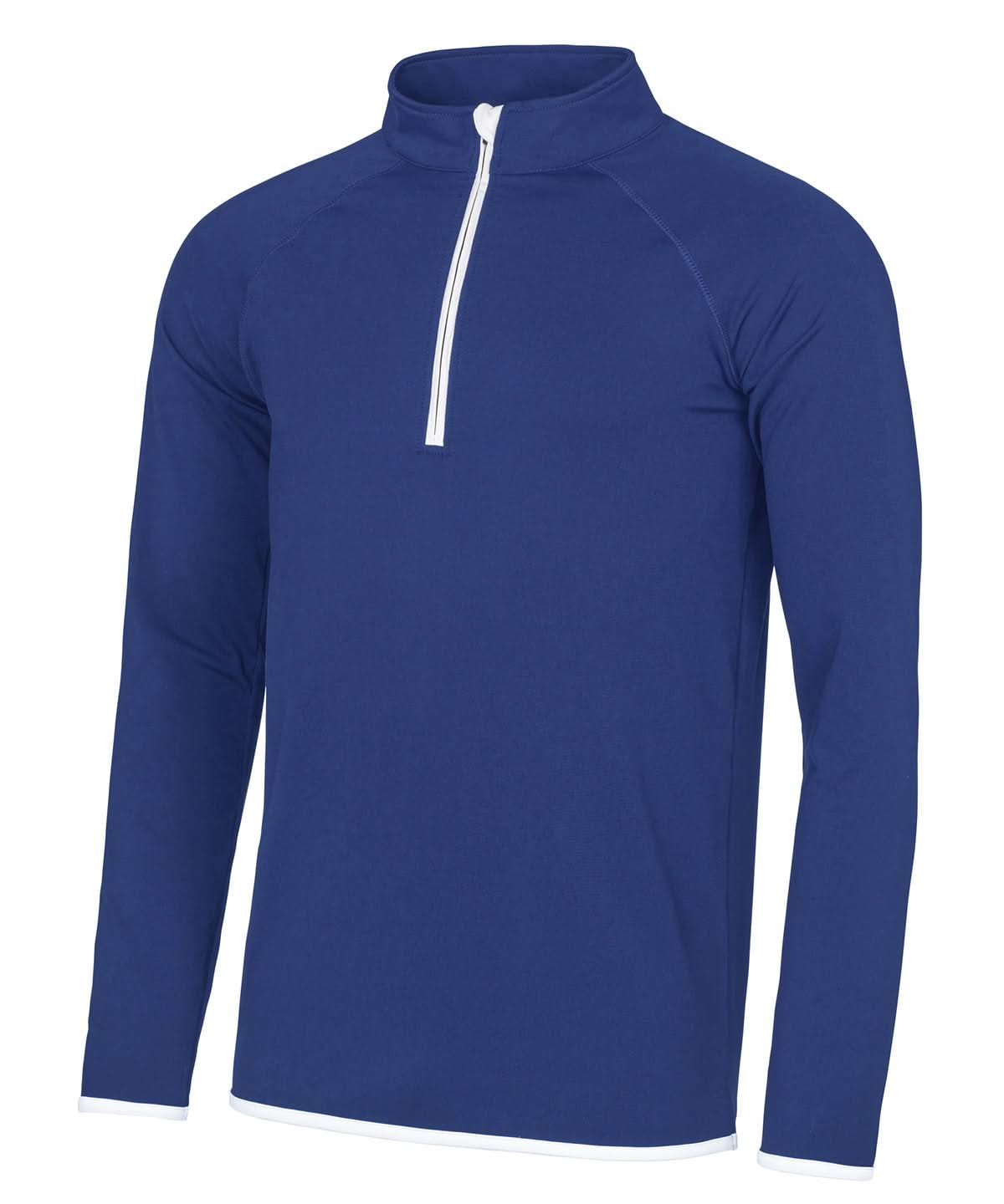 AWDis Just Cool Cool zip sweatshirt JC031 - Royal Blue Arctic White - Customisable Sweatshirts