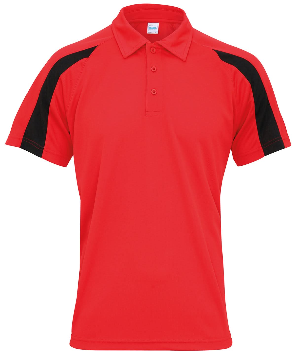 AWDis Just Cool Contrast cool polo JC043 - Fire Red Jet Black - Customisable Polos