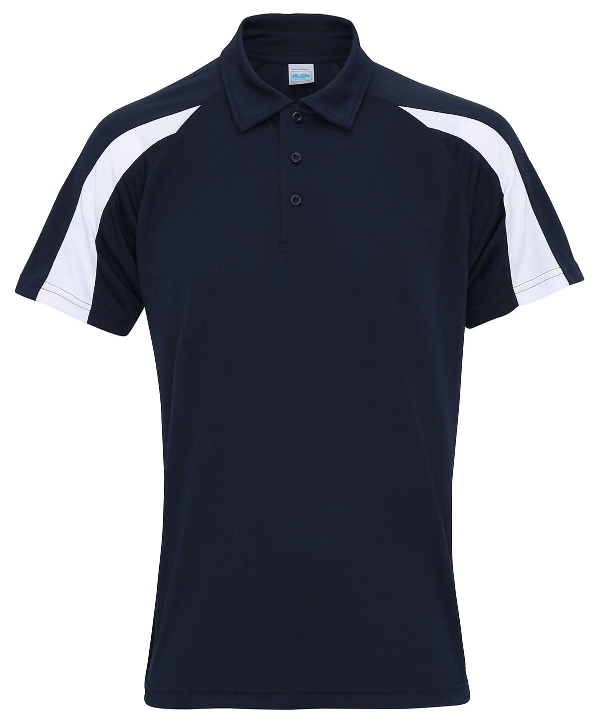 AWDis Just Cool Contrast cool polo JC043 - French Navy Arctic White - Customisable Polos