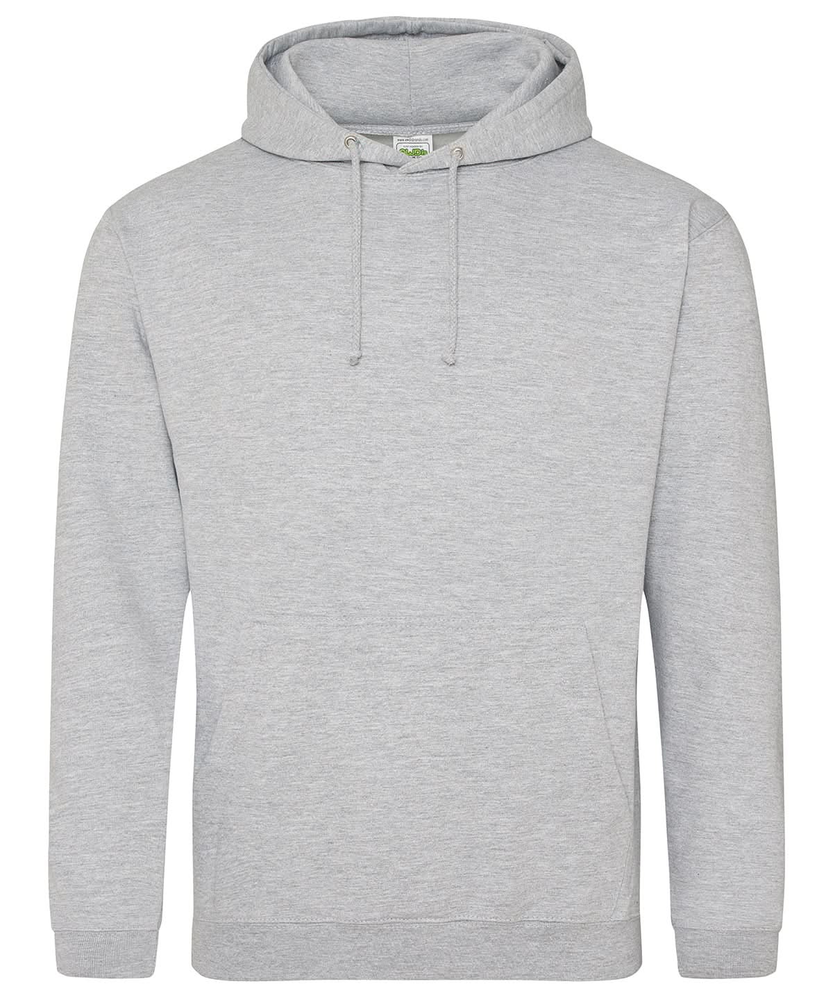 AWDis Just Hoods College Hoodie Heather Grey JH001 - Heather Grey - Customisable Hoodies
