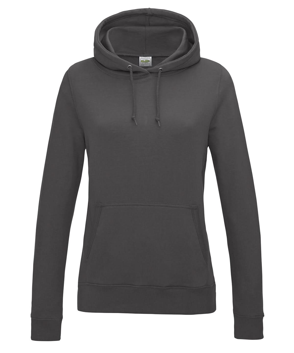 AWDis Just Hoods Womens College Hoodie Charcoal JH01F - Charcoal - Customisable Hoodies