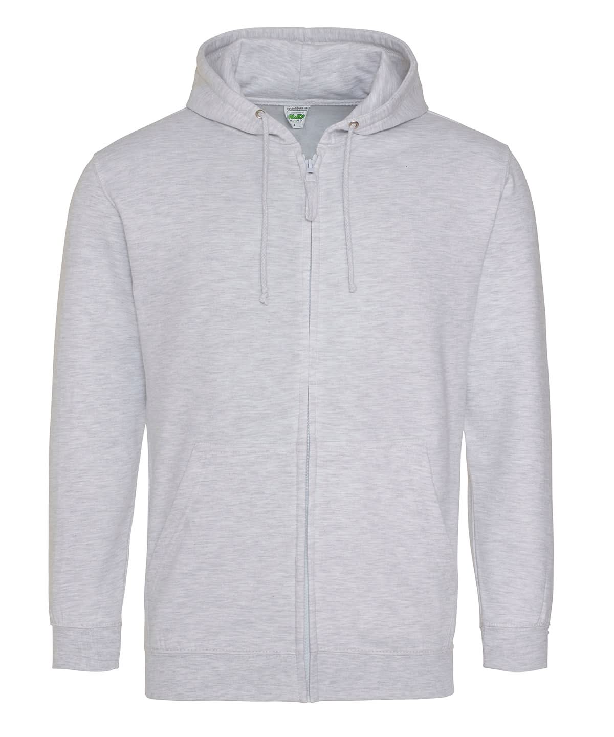 AWDis Just Hoods Zoodie Ash JH050 - Ash - Customisable Hoodies