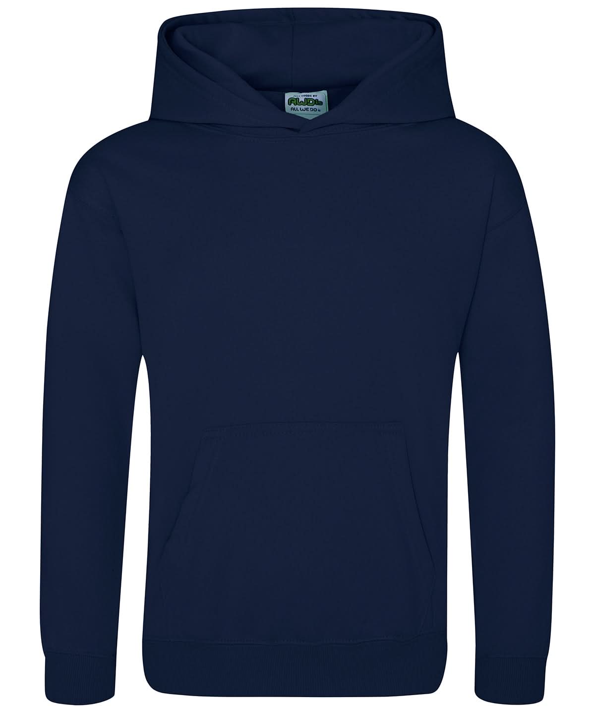 AWDis Just Hoods Kids sports polyester hoodie JH06J - Oxford Navy - Customisable Hoodies