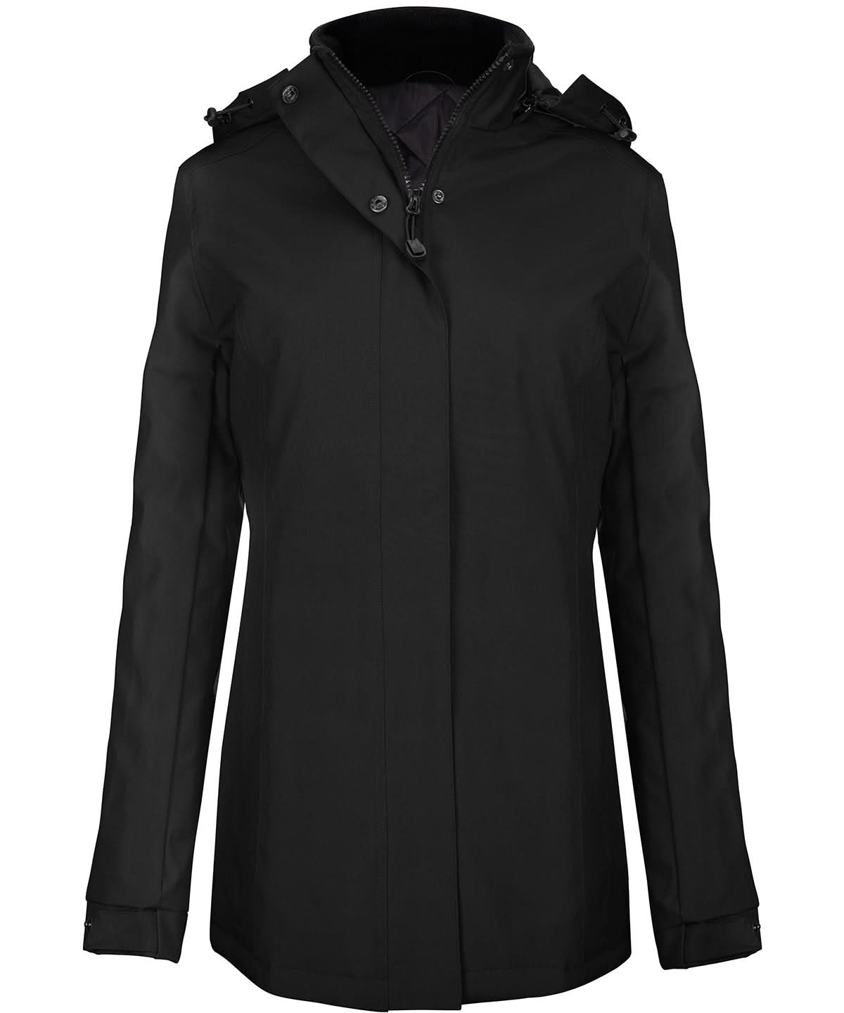 Kariban Ladies parka K6108 - Black - Customisable Jackets