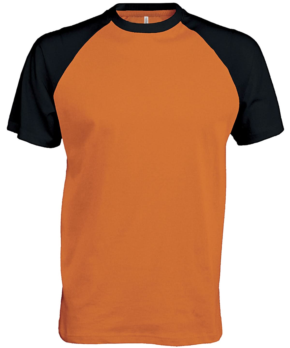 Kariban Baseball Short sleeved two tone T shirt KB330 - Orange Black - Customisable T-Shirts