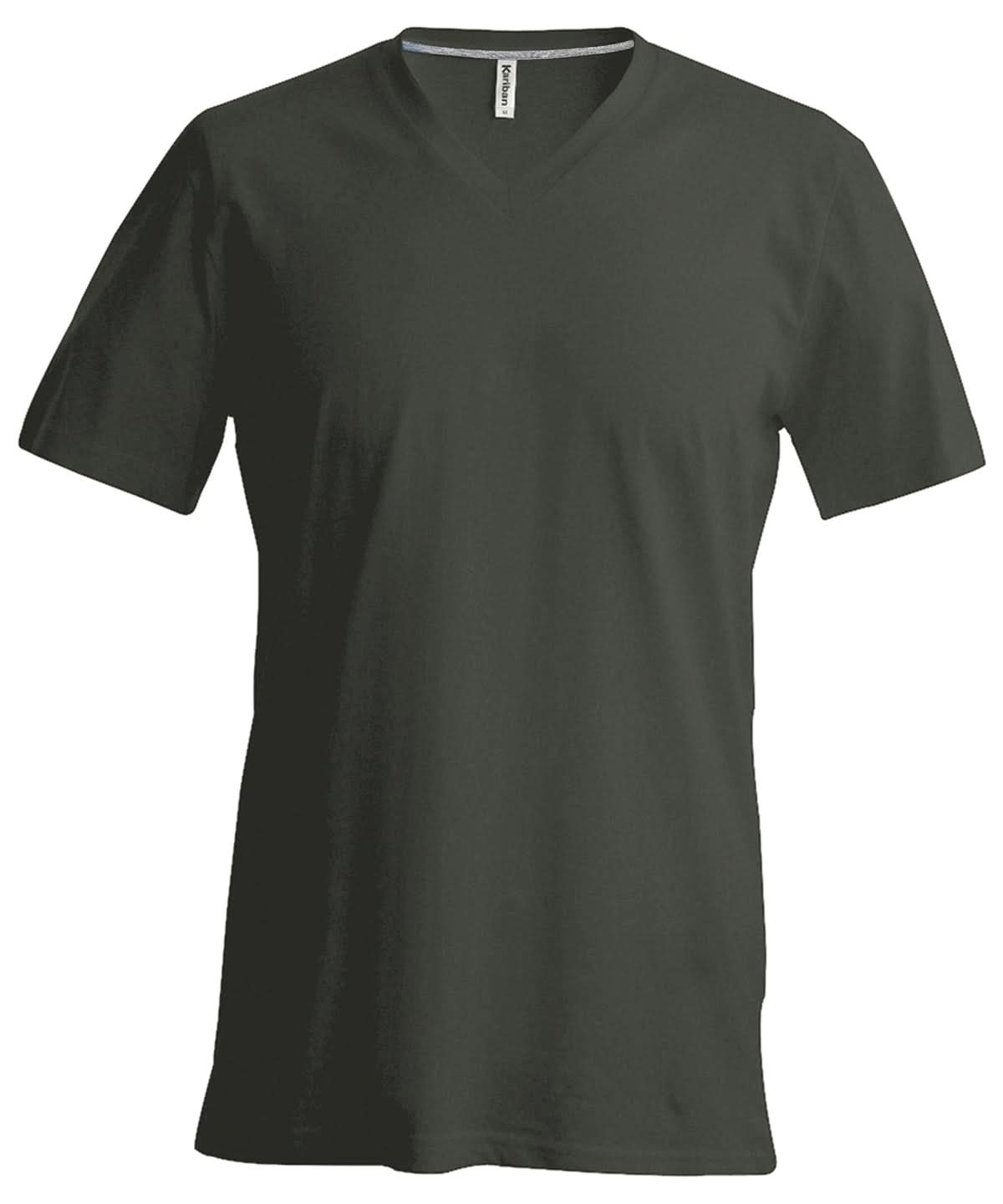Kariban Mens short sleeved V neck T shirt KB357 - Khaki - Customisable T-Shirts