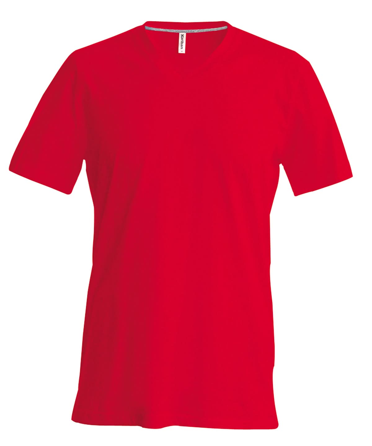Kariban Mens short sleeved V neck T shirt KB357 - Red - Customisable T-Shirts