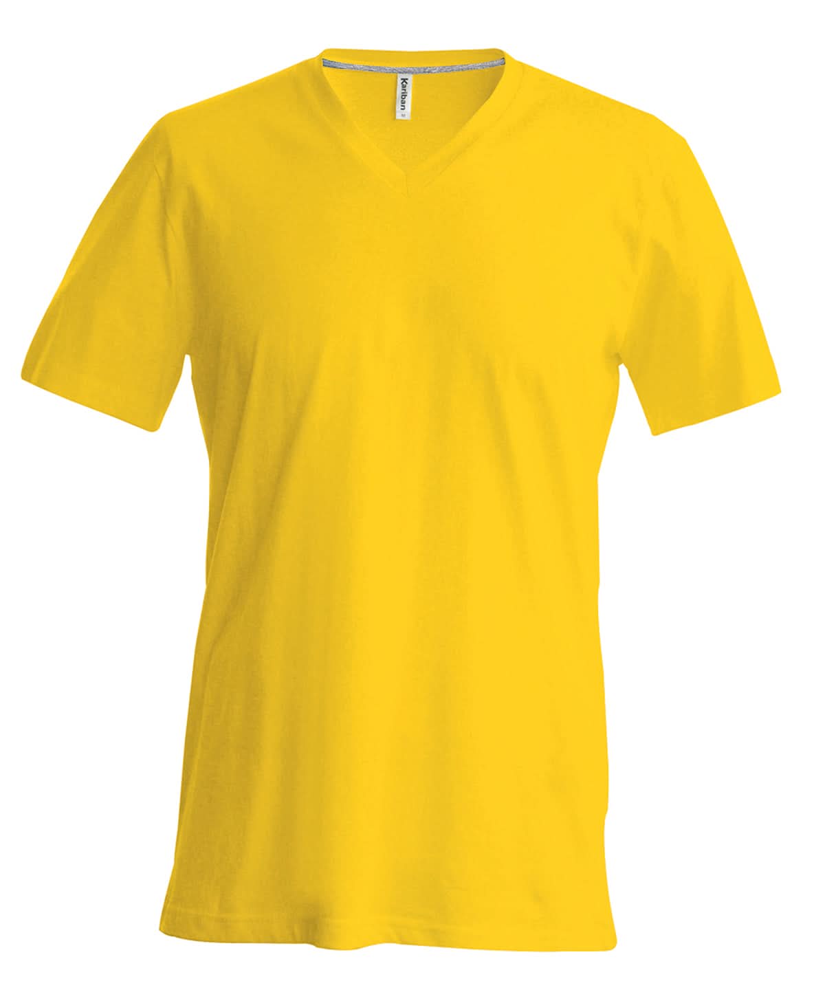 Kariban Mens short sleeved V neck T shirt KB357 - Yellow - Customisable T-Shirts