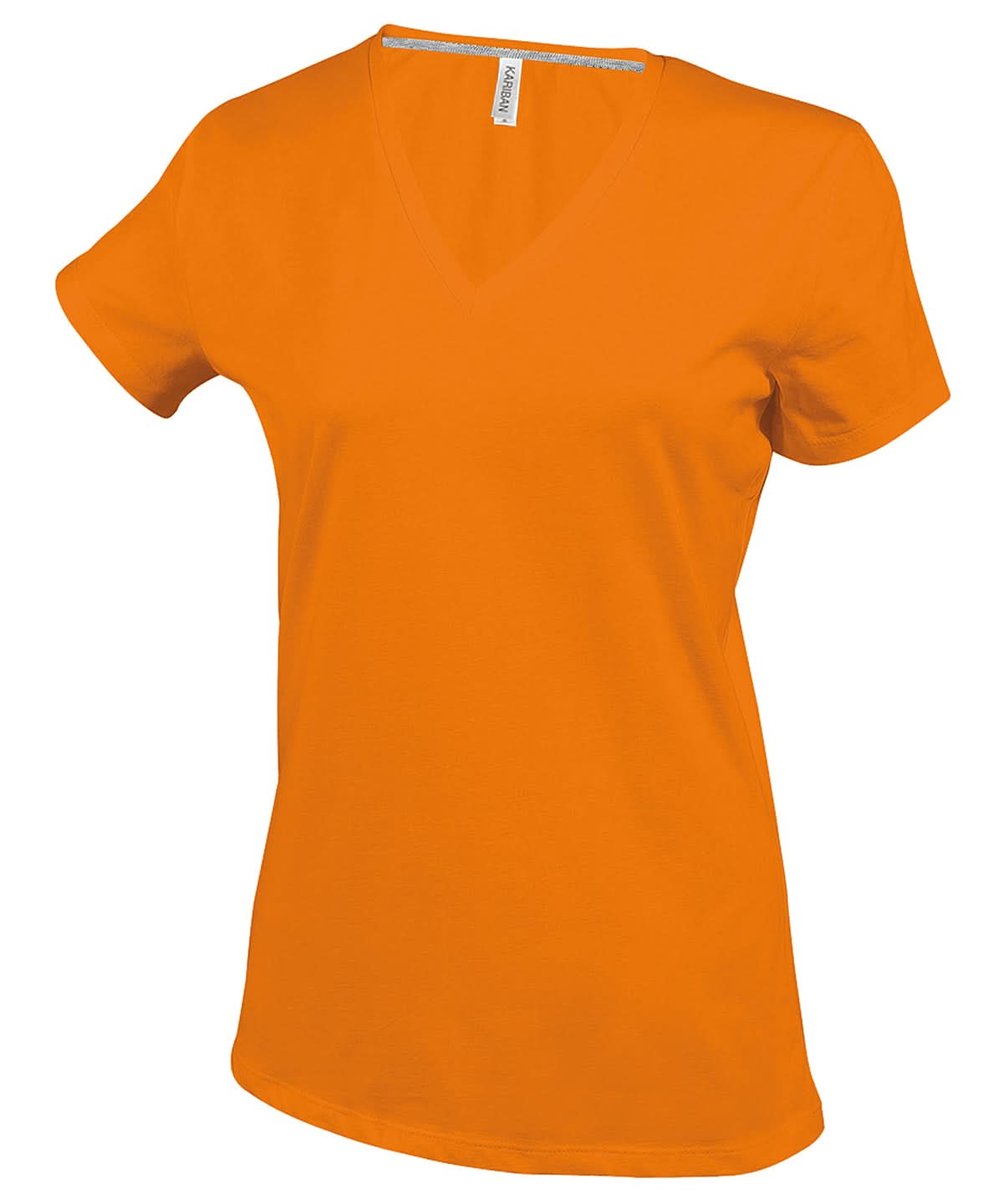 Kariban Ladies short sleeved V neck T shirt KB381 - Orange - Customisable T-Shirts